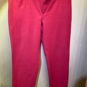 Banana Republic Sloan Ankle Pants Size 10L Mid Rise Slim Leg Pink Color